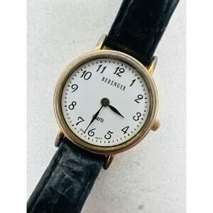Berenger Watch Womens 24mm Gold Plated Classic Quartz New Battery READ